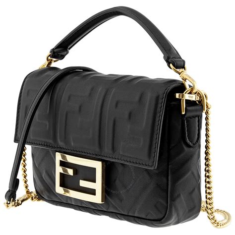 fendi black leather pouch price|fendi baguette pouch.